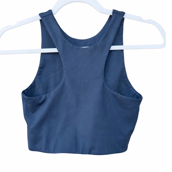 Girlfriend Collective Sports Bra Navy Blue High Neck - Picture 3 of 3